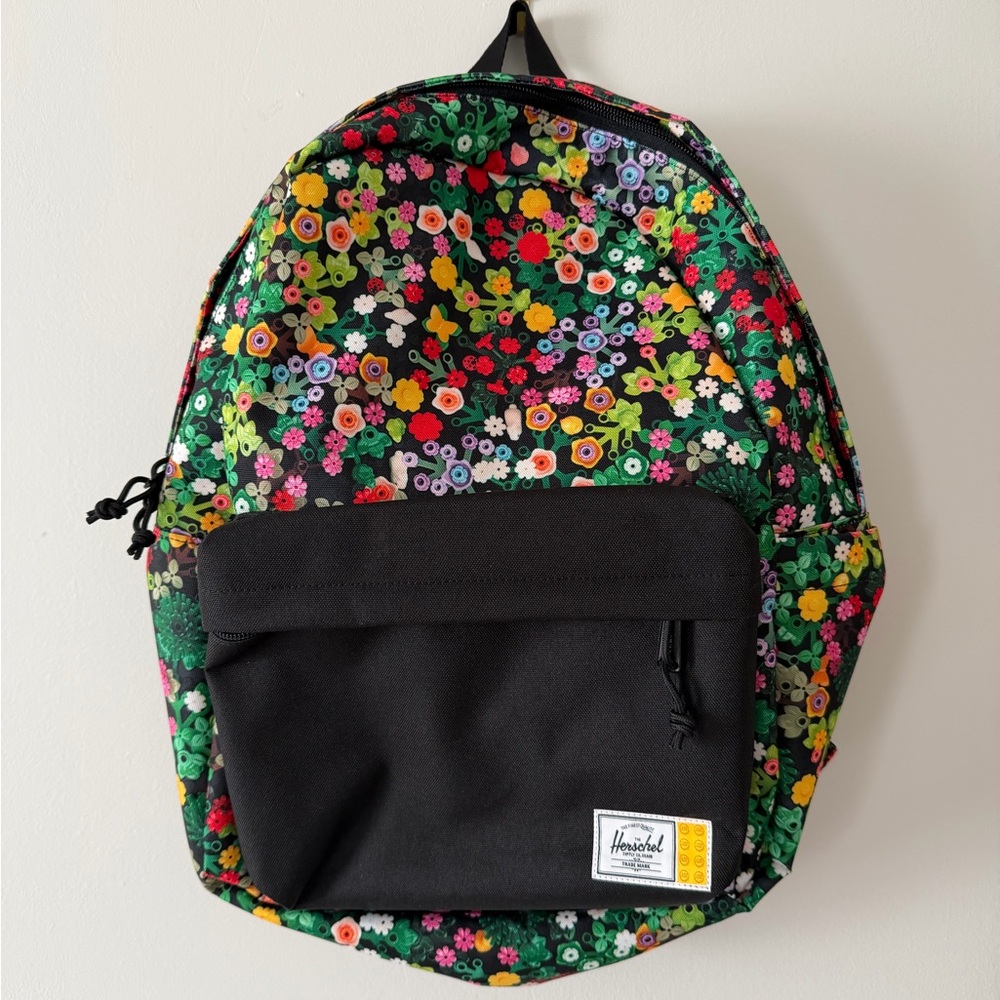 Herschel Floral Print Backpack with Black Front Pocket